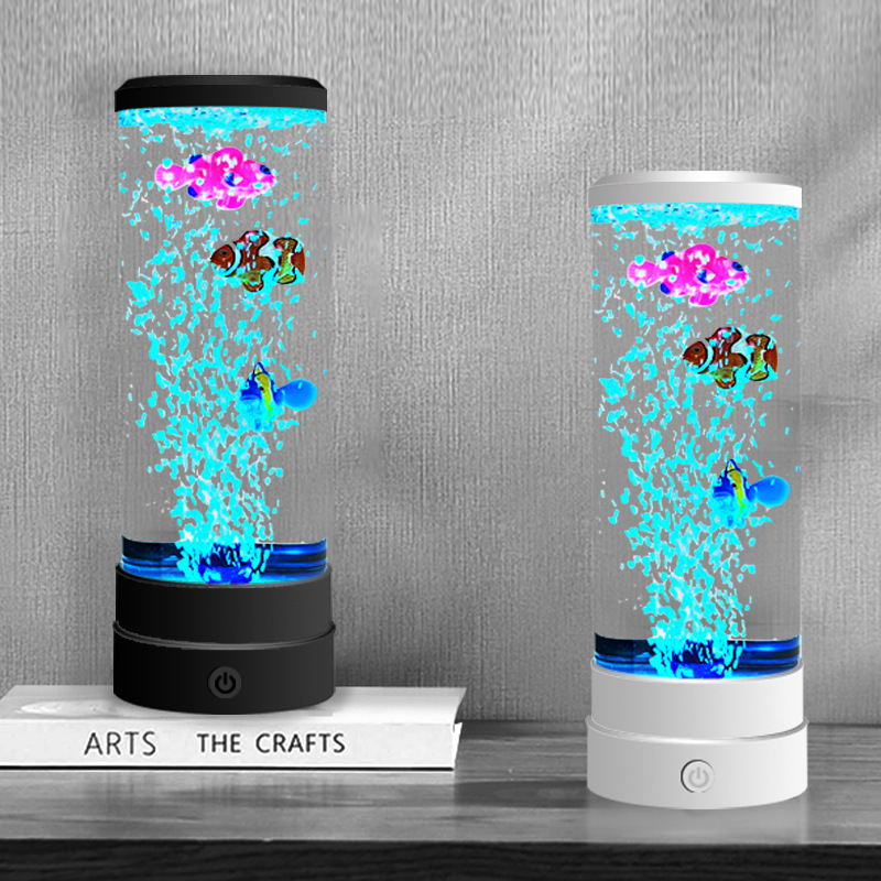 Home Decor Ideas - 模擬LEDマルチカラーバブルフィッシュ雰囲気ホームデコレーションアイテム、USBプラグイン付き、パーソナライズされたクリエイティブギフト