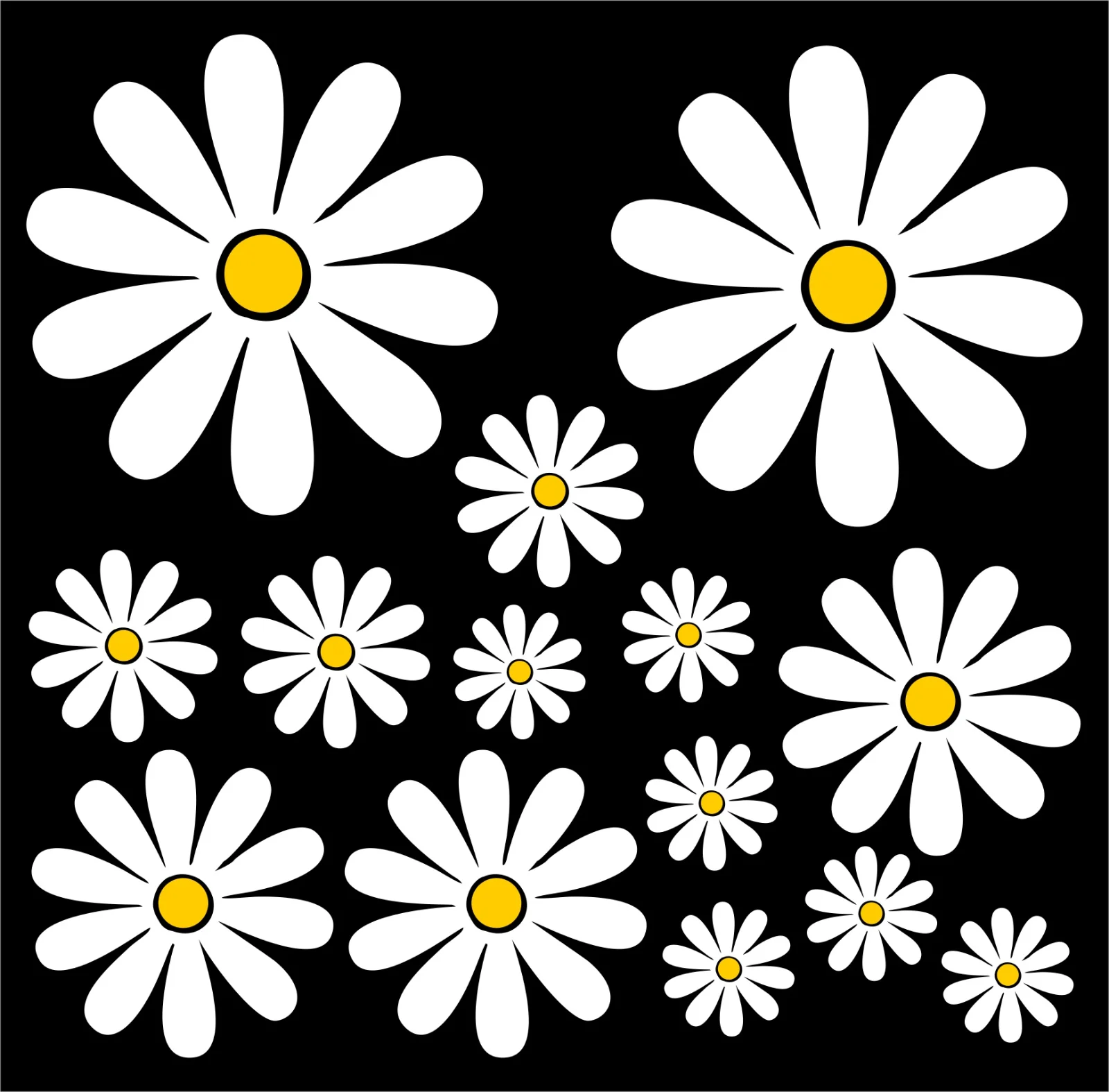 Home Decor Daisy - PVCデイジー,オートバイ,カーアクセサリー,ステッカー,個性,パーソナライズされた,PVC,外装,かわいい,15cm