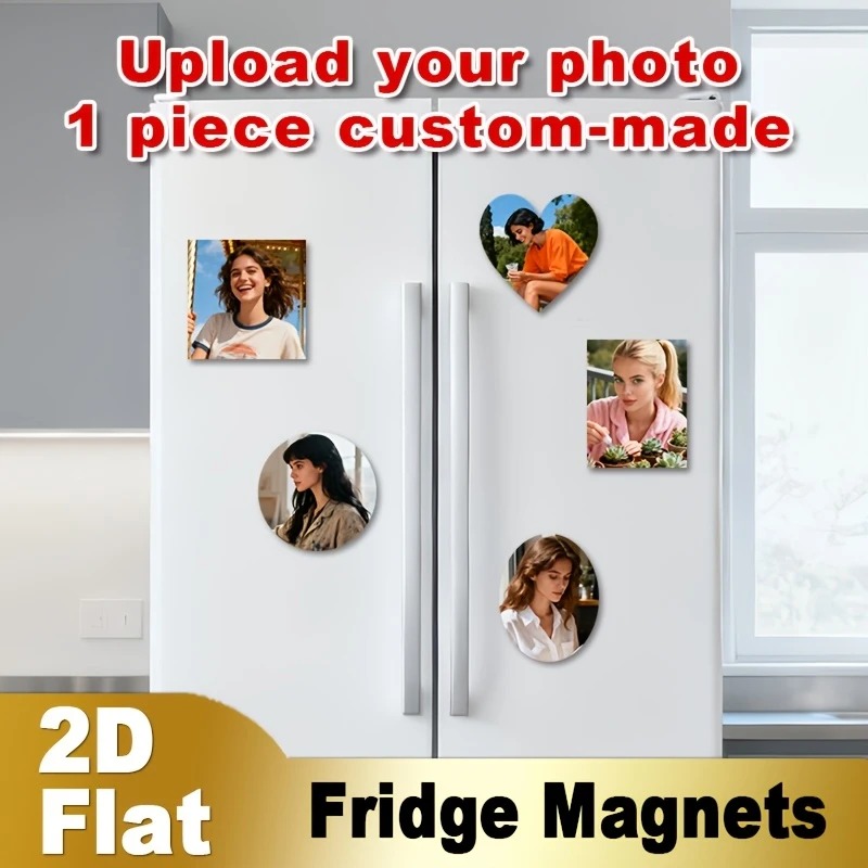 Home Decor For Birthday - カスタム写真冷蔵庫マグネット 2D フラットパーソナライズされた写真冷蔵庫マグネットカスタマイズされた家族ペット写真キッチン家の装飾