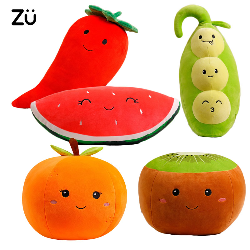 Home Decor Orange - スーパーソフトぬいぐるみ枕,果物,パイナップル,オレンジ,野菜,ピカ,ぬいぐるみ,家の装飾,女の子のための