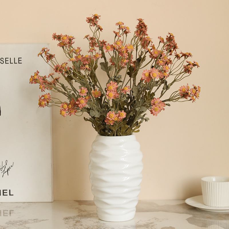 Home Decor Daisy - 人工シルクフラワー装飾、菊、カモミール、田園、ヴィンテージ、家庭、ホテル、秋、アート、53cm