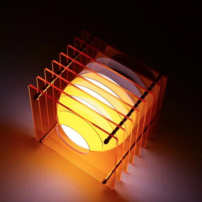 Home Decor Inspo - DIY ムーンランプ アクリル千層ランプ デスクトップ装飾 吊り下げ式雰囲気ライト ルームデコレーション