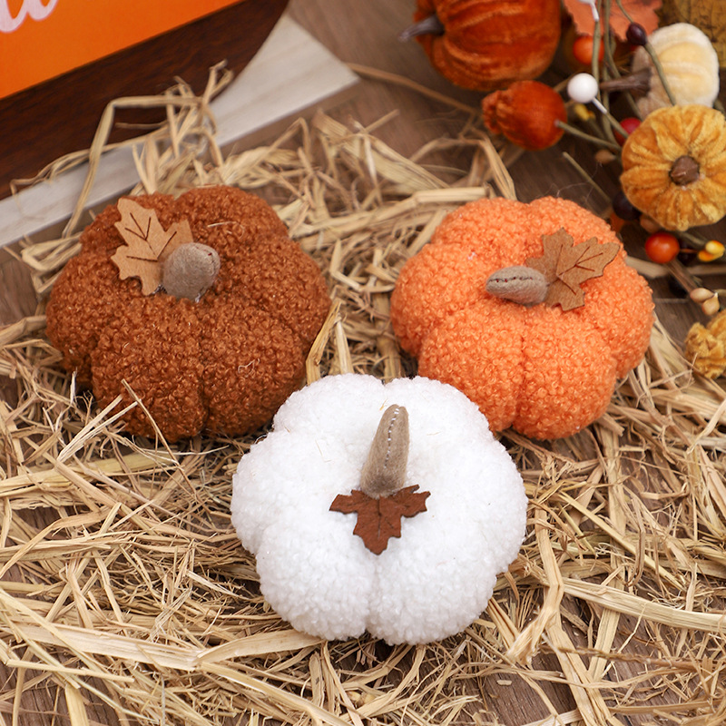 Home Decor For Birthday - ふわふわのカボチャのぬいぐるみ ハロウィンカボチャの飾り 季節の家の装飾品 誕生日 感謝祭やパーティーの記念品 デコレーションギフト