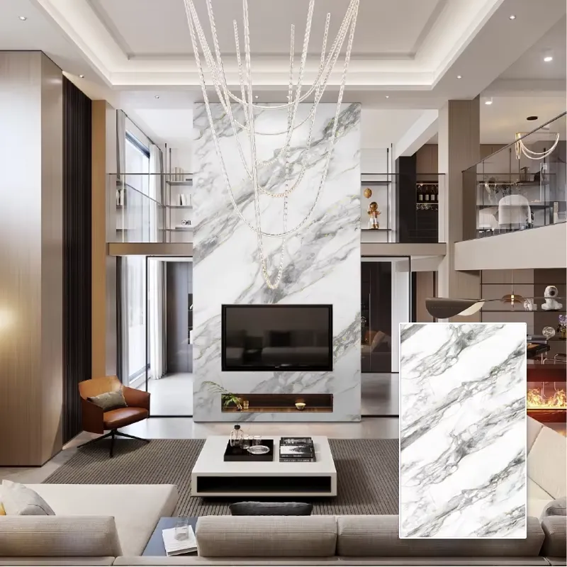 Home Decor Wpc Panel - 2026年防水耐火PVC欧州家庭用インテリアマーブル調壁パネル光沢シャワーWPCホームデコレーション顧客向けストーン7.1