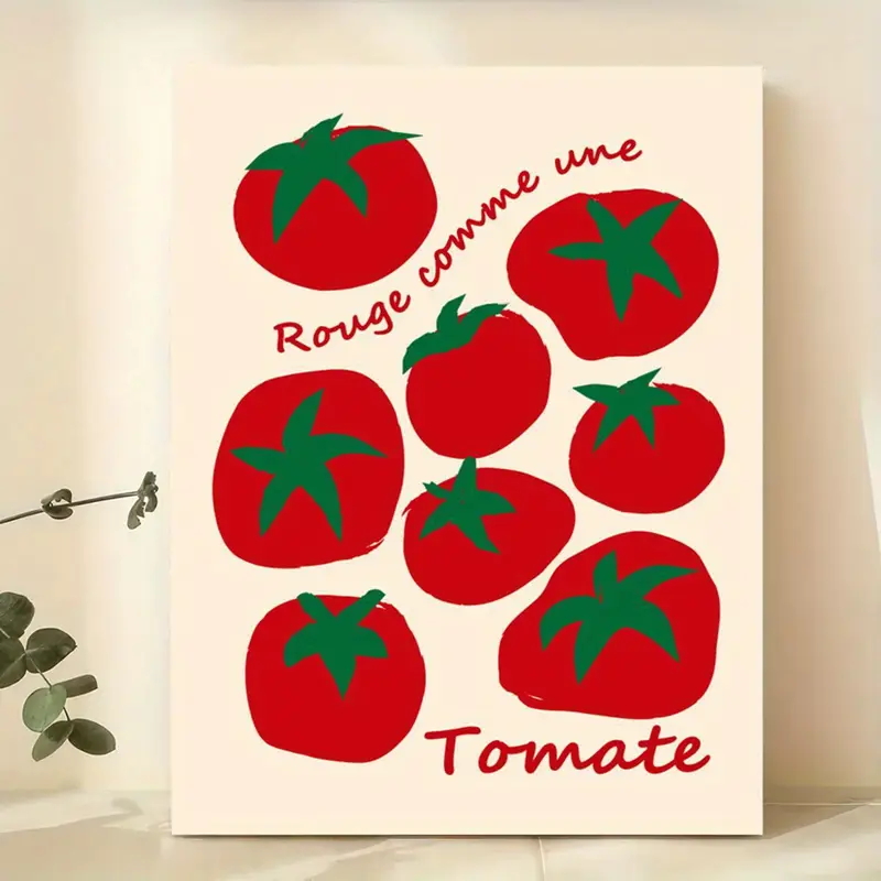 モダンなカラフルな赤いトマト壁アートプリントキャンバス絵画ポ - Home Decor Reviews のレビューと価格