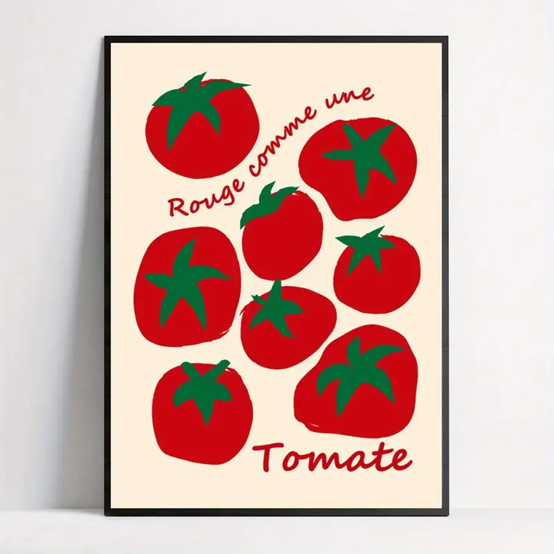 モダンなカラフルな赤いトマト壁アートプリントキャンバス絵画ポ - Home Decor Reviews のレビューと価格