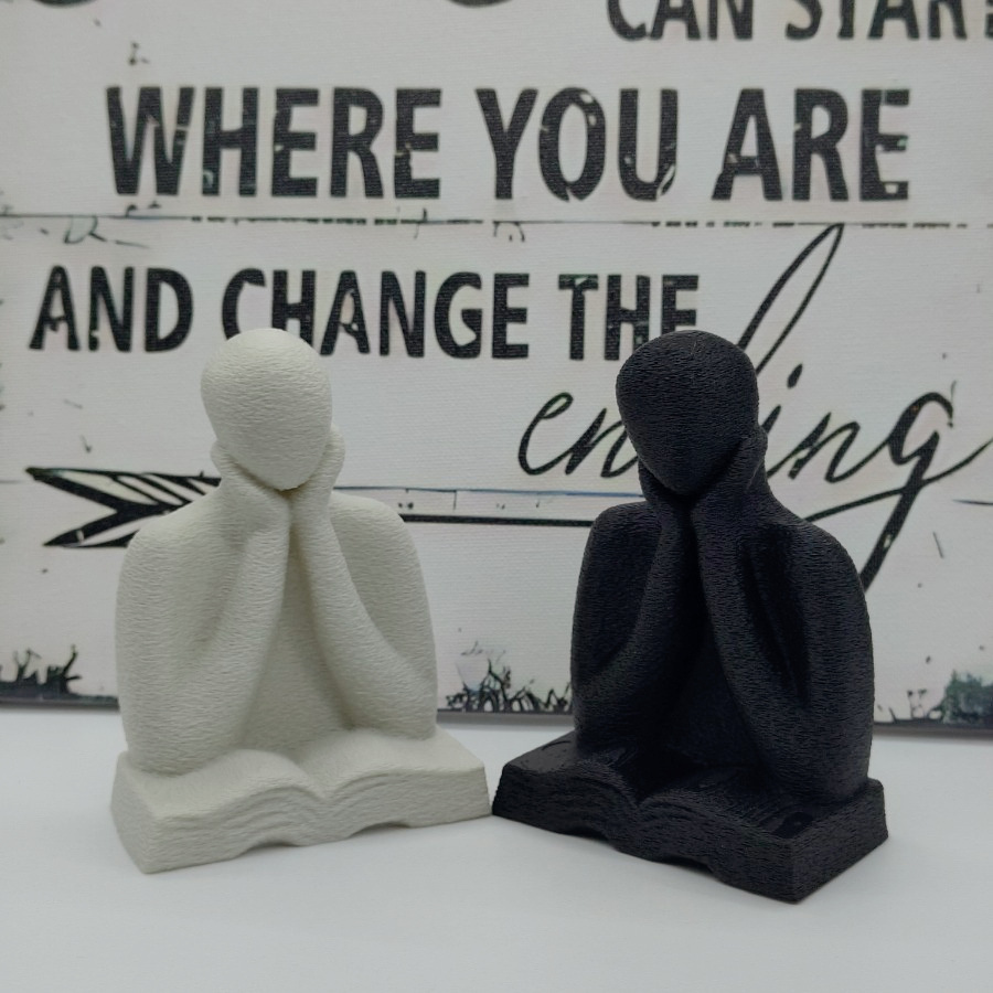 抽象的なフィギュアオーナメント、3Dプリントされた思考フィギ - Abstract Sculpture Resin のレビューと価格
