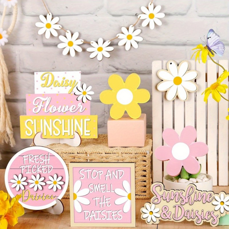 デイジー ティアードトレイデコレーション サマーファームハウ - Home Decor Daisy のレビューと価格