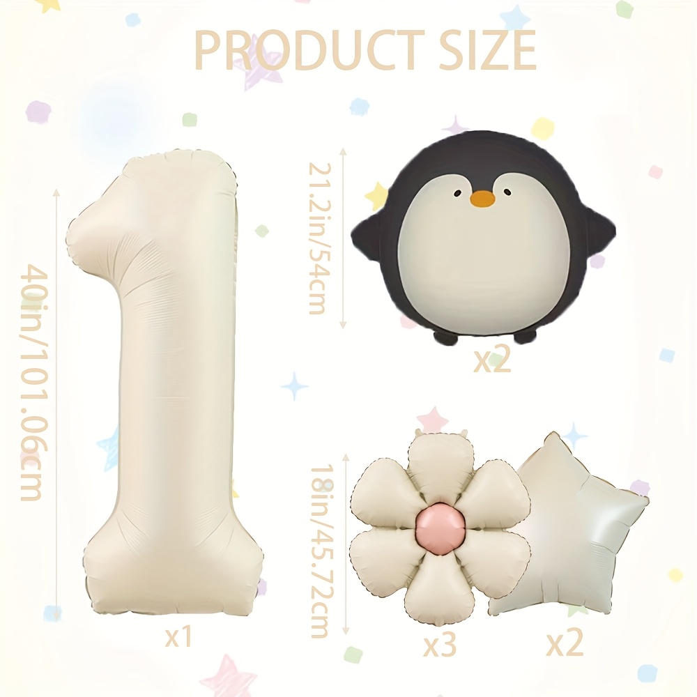 8 個のペンギン デイジー クリーム色のバルーンセット 誕生 - Home Decor Daisy のレビューと価格