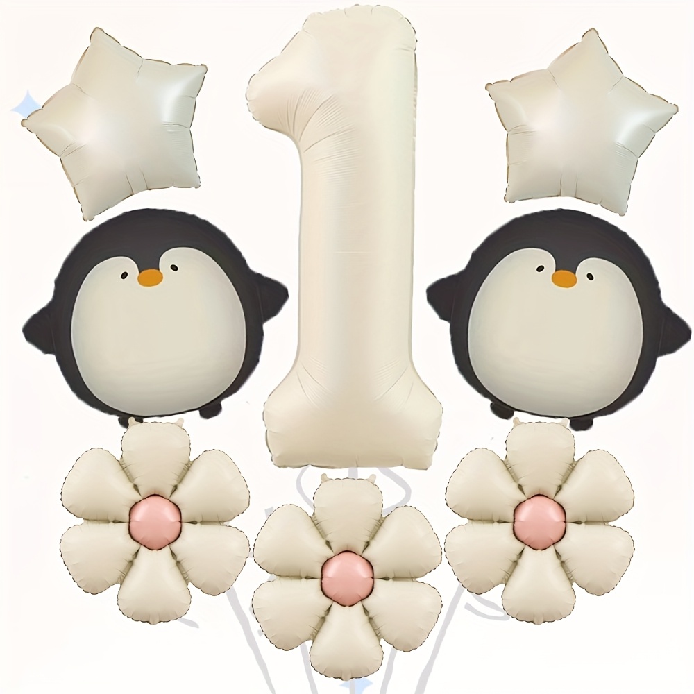 8 個のペンギン デイジー クリーム色のバルーンセット 誕生 - Home Decor Daisy のレビューと価格
