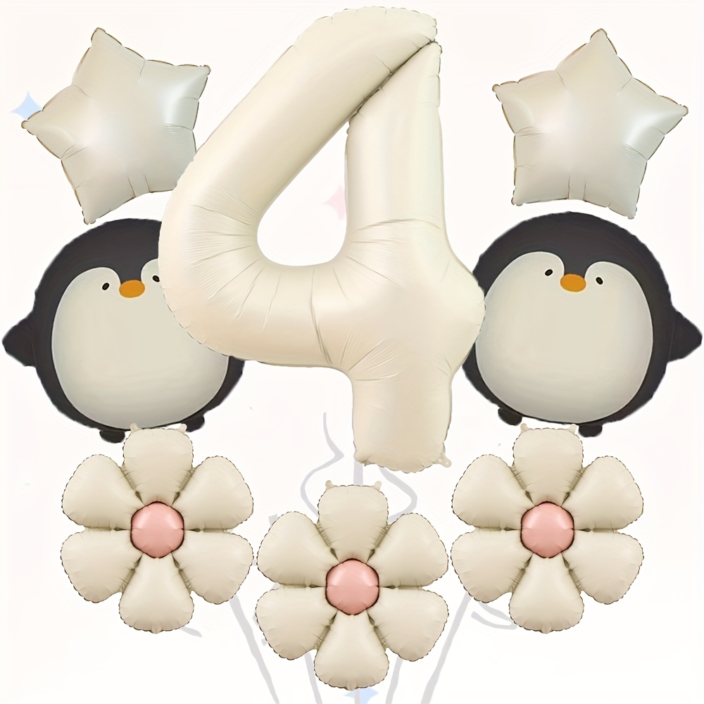 8 個のペンギン デイジー クリーム色のバルーンセット 誕生 - Home Decor Daisy のレビューと価格