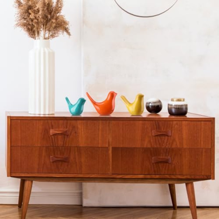3個セット ミッドセンチュリーモダン装飾 中世風テーブルデコ - Home Decor Orange のレビューと価格