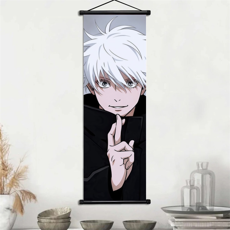 呪術廻戦 五条悟＆護廷祥呉 アニメアート 布製壁掛けスクロー - Home Decor Ideas のレビューと価格