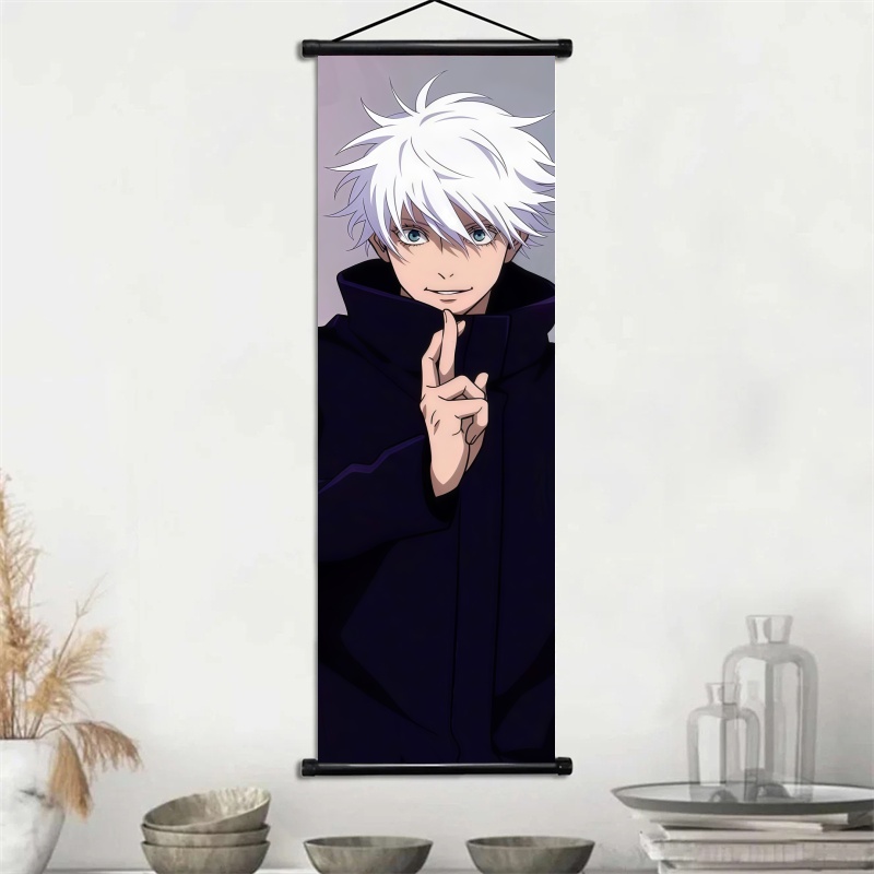 呪術廻戦 五条悟＆護廷祥呉 アニメアート 布製壁掛けスクロー - Home Decor Ideas のレビューと価格