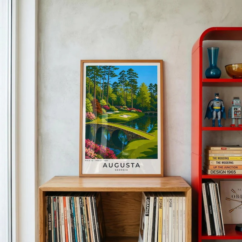 モダンなゴルフ場旅行風景ポスターソーグラスオーガスタマスター - Home Decor Locations のレビューと価格