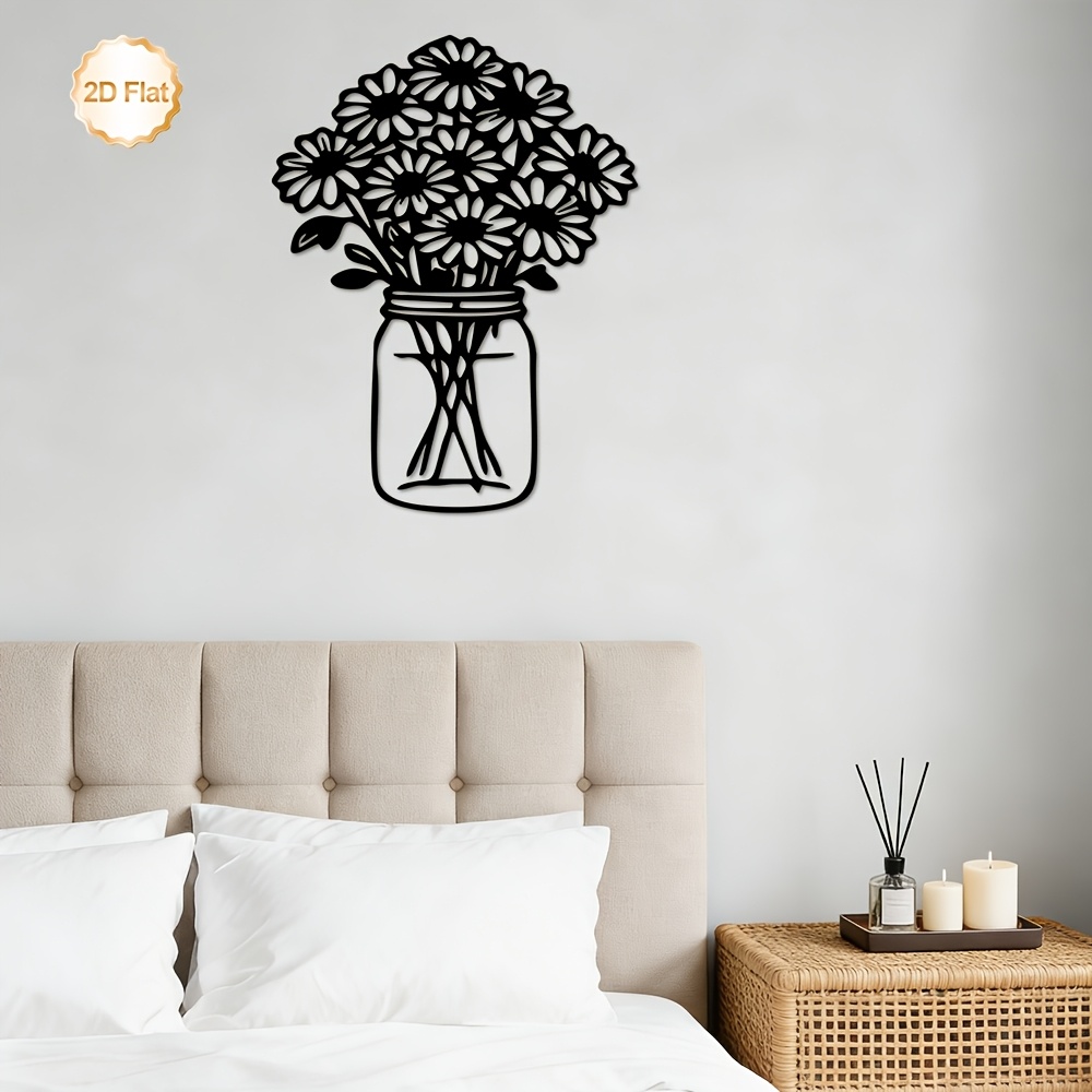 CIFBUY 金属製ウォールアート、デイジーの花束、メイソン - Home Decor Daisy のレビューと価格