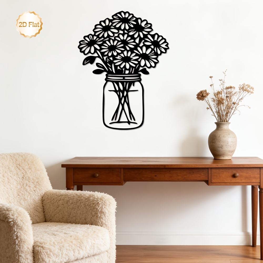 CIFBUY 金属製ウォールアート、デイジーの花束、メイソン - Home Decor Daisy のレビューと価格