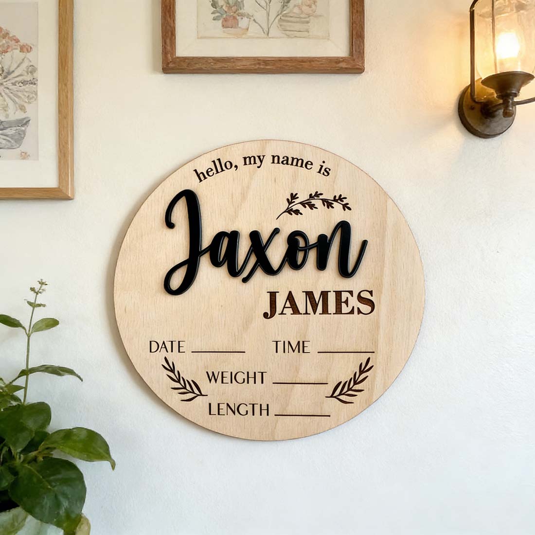 1個入りカスタムベビーアナウンスメントサイン木製名札、ホーム - Home Decor Ideas のレビューと価格