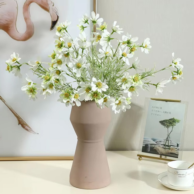 10Pc 造花 6head コスモスシルクフラワーブライダル - Home Decor Daisy のレビューと価格