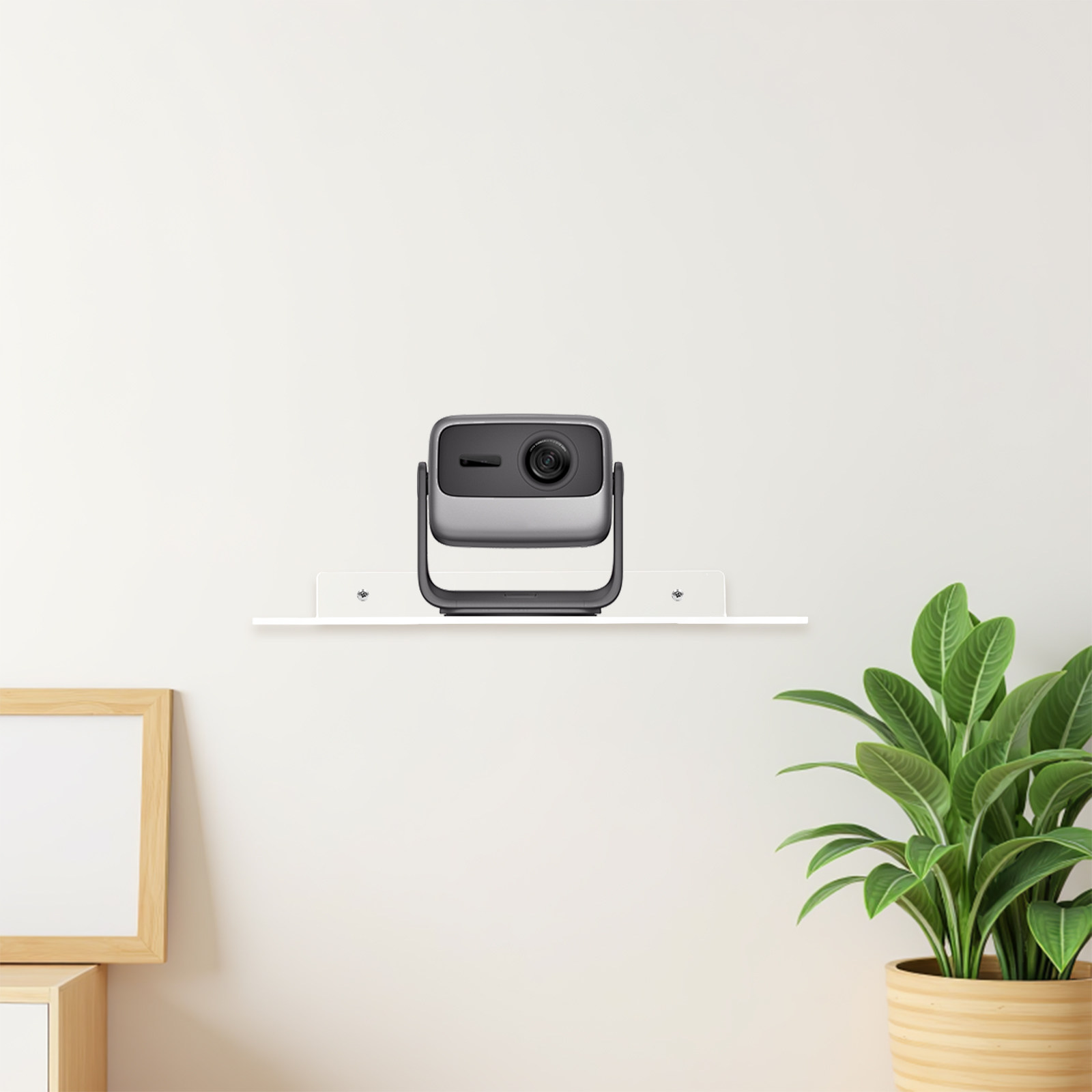 アクリル製の透明なL字型壁掛け収納棚。ルーター、カメラ、スピ - Floating Shelves のレビューと価格