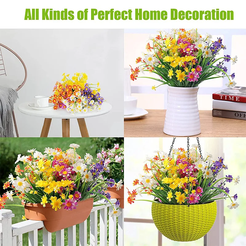 35 センチメートル造花デイジー抗 UV 非退色プラスチック - Home Decor Daisy のレビューと価格