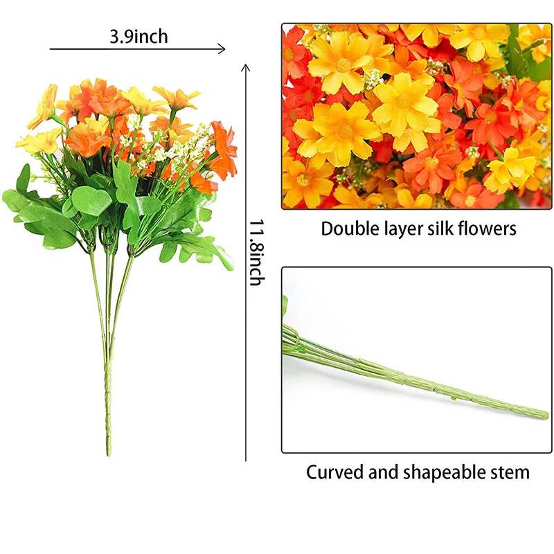 造花ジャンプ,32cm,偽物の植物,屋外用,家の装飾,庭用 - Home Decor Daisy のレビューと価格