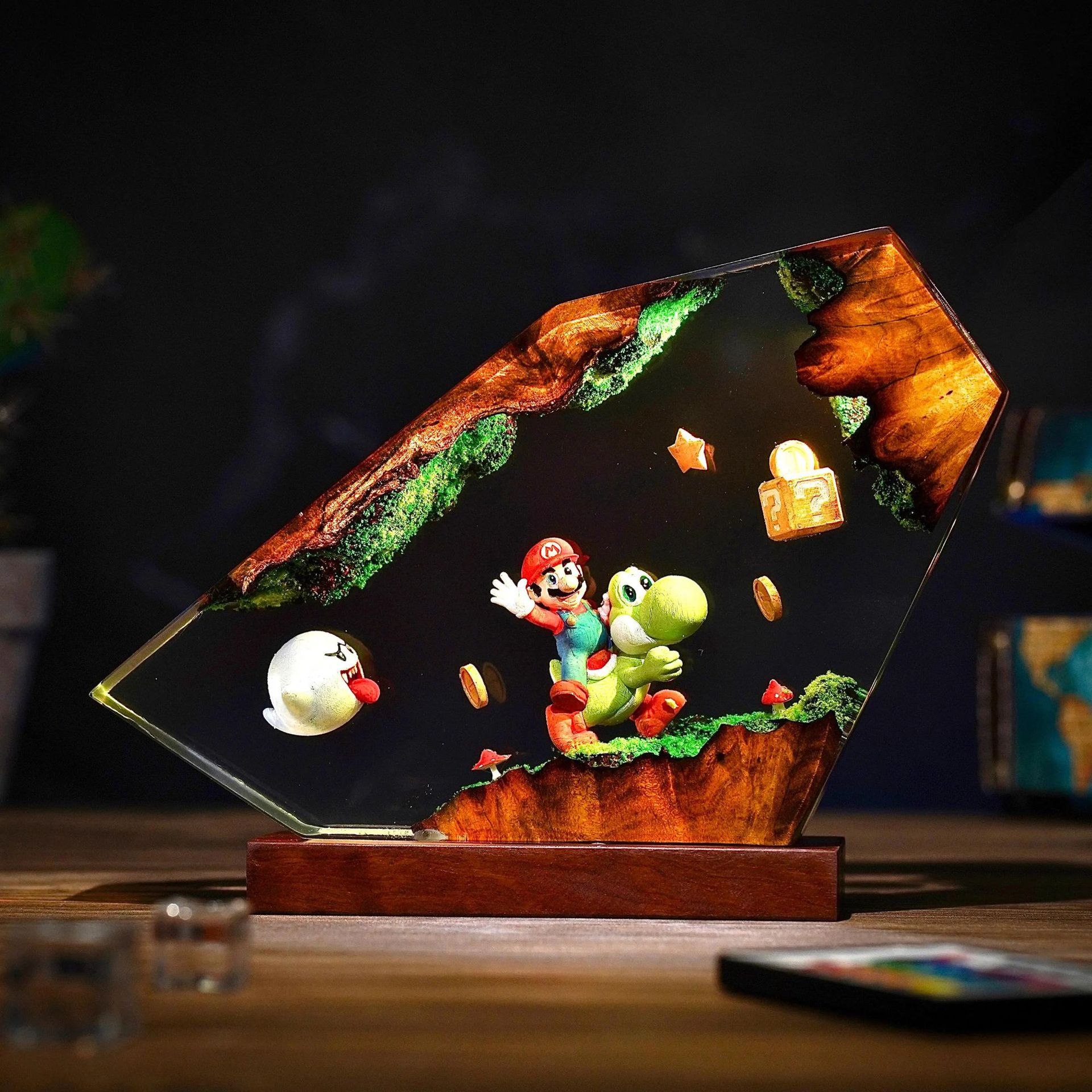 テーブルレジンランプ漫画アニメフィギュアカラーナイトライトカ - Home Decor Ideas のレビューと価格