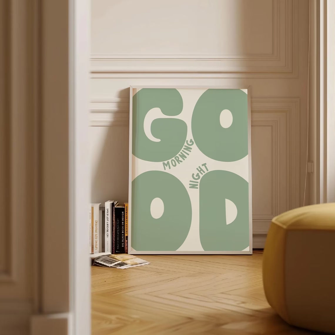 モダンなグリーンのグッドモーニンググッドナイト引用句ウォール - Home Decor Reviews のレビューと価格