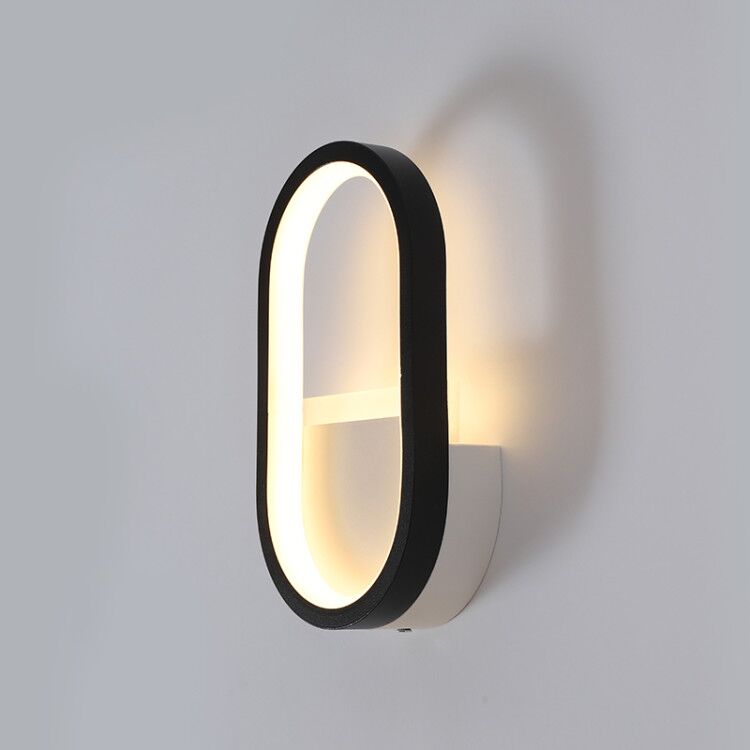 モダンな北欧LEDウォールランプ、ミニマリストブラック幾何学 - Home Decor White のレビューと価格