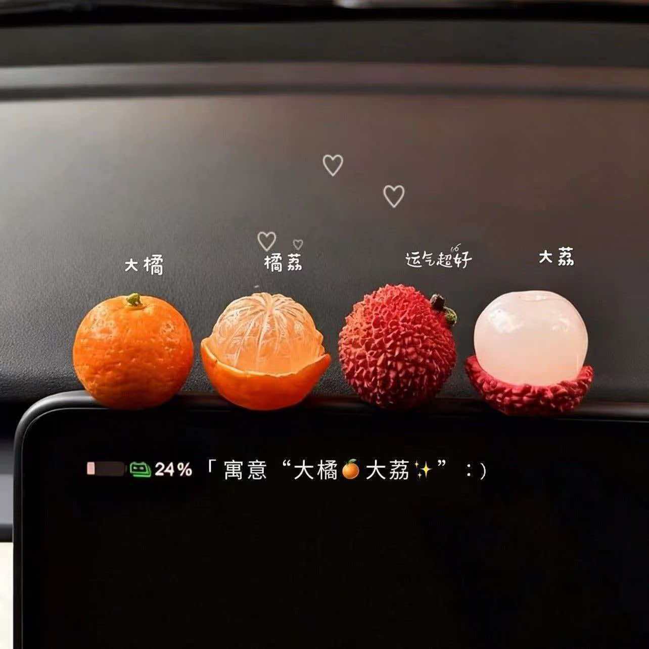 かわいいオレンジのオーナメント カワイイミニフルーツデコレー - Home Decor Orange のレビューと価格