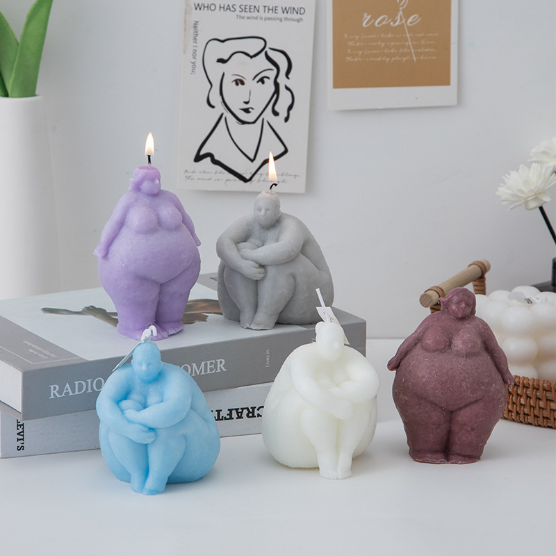 3D 脂肪女性/男性ポートレートキャンドルシリコーン型 DI - Abstract Sculpture Resin のレビューと価格