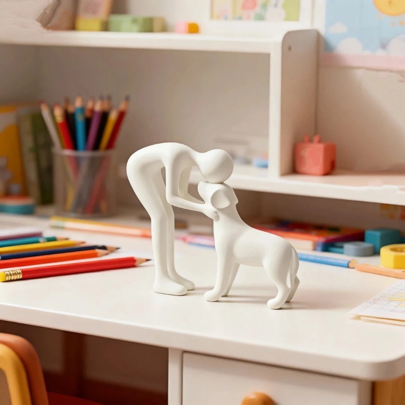 置物像 抽象的なペットの仲間像 ホームオフィス装飾 クリエイ - Abstract Sculpture Resin のレビューと価格