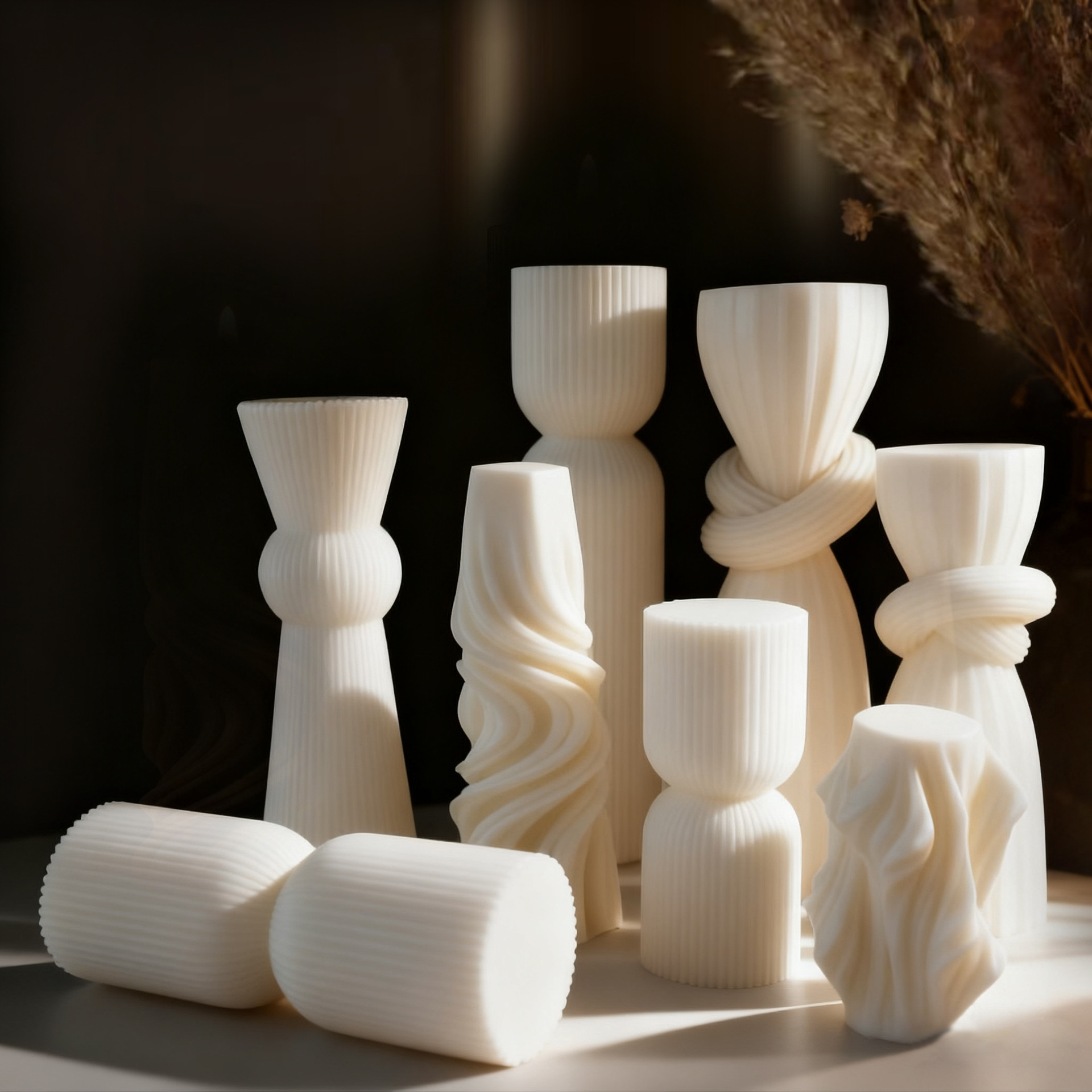 北欧ミニマリストホワイト香りのキャンドル雰囲気ホームデコレー - Home Decor White のレビューと価格