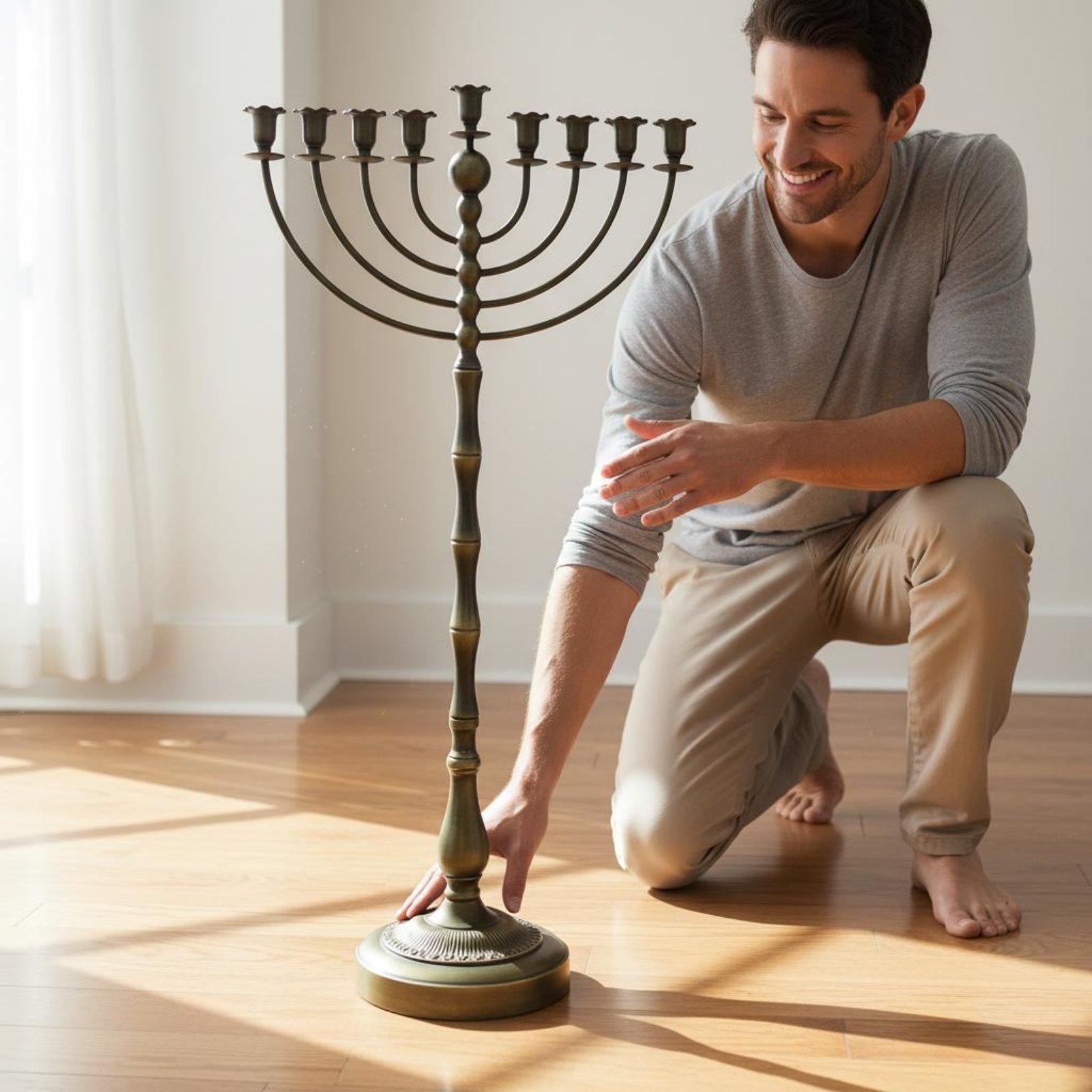 アンティークブロンズ製メノラスタンド、金属製、家の装飾、エレ - Home Decoration のレビューと価格