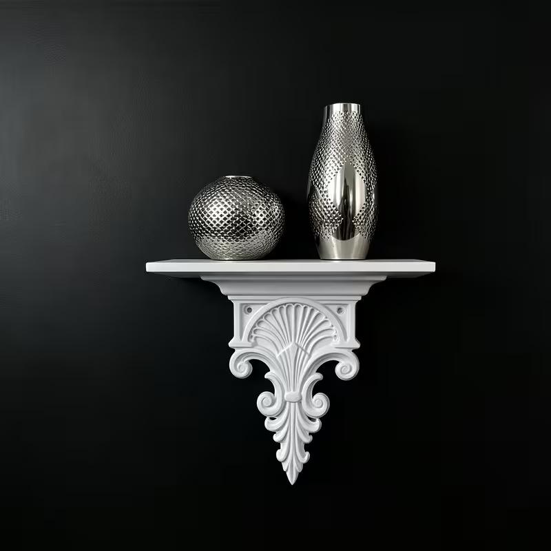 レトロゴシック彫刻3Dプリントフローティングシェルフ、クリエ - Floating Shelves のレビューと価格