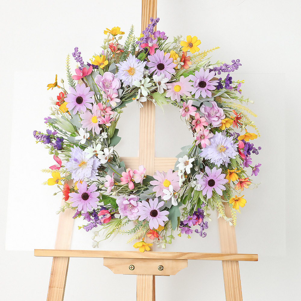 YeeNanee 鮮やかな野生の花 春の花輪 玄関ドア用 人 - Home Decor Daisy のレビューと価格