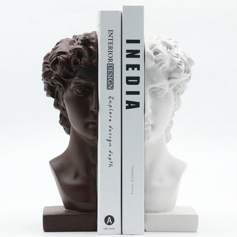 クリエイティブな樹脂製デビッド像の頭部彫刻クラフトブックエン - Abstract Sculpture Resin のレビューと価格