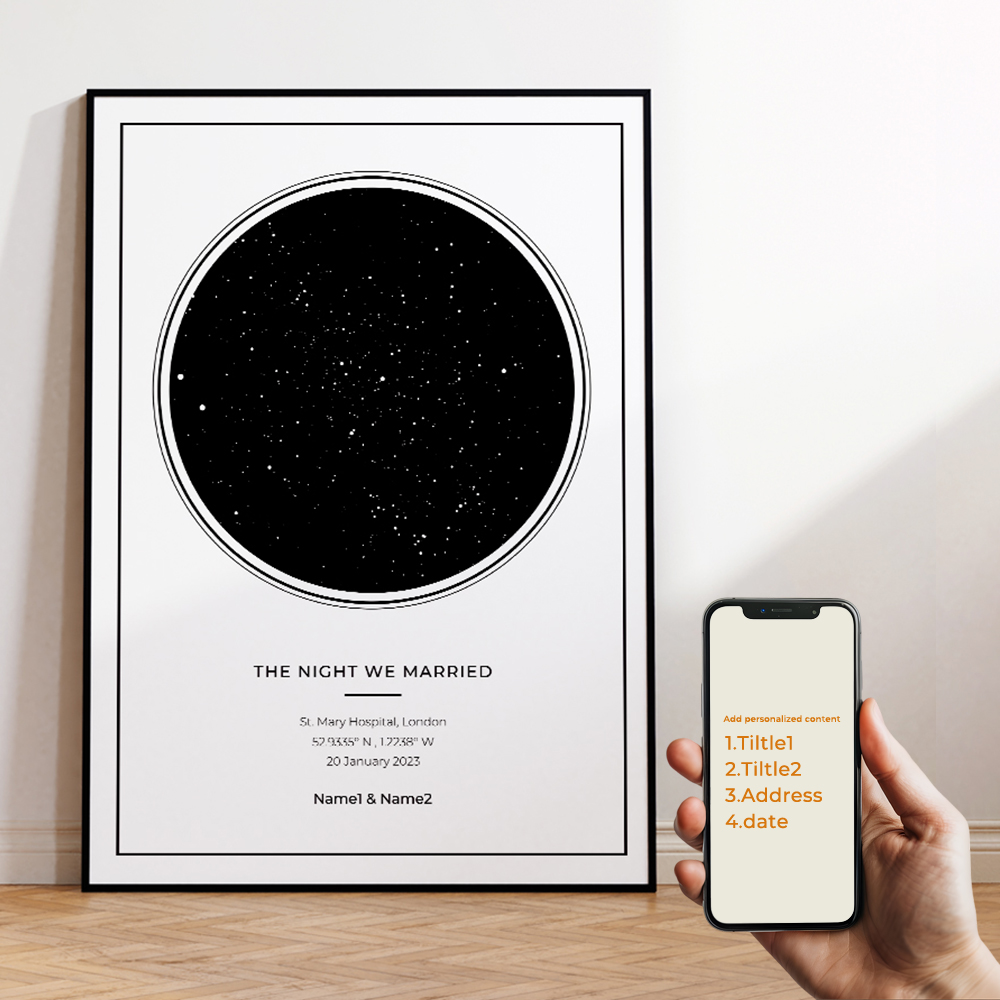 現代風カスタムパーソナライズ夜空星図ウォールアートキャンバス - Home Decor Reviews のレビューと価格