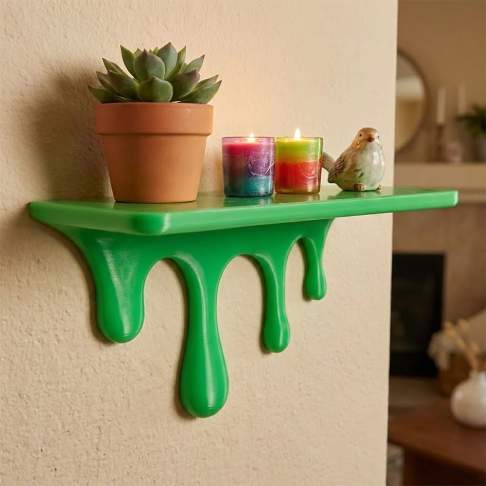 3Dプリント製ドリップフローティングシェルフ 壁掛けプラスチ - Floating Shelves のレビューと価格