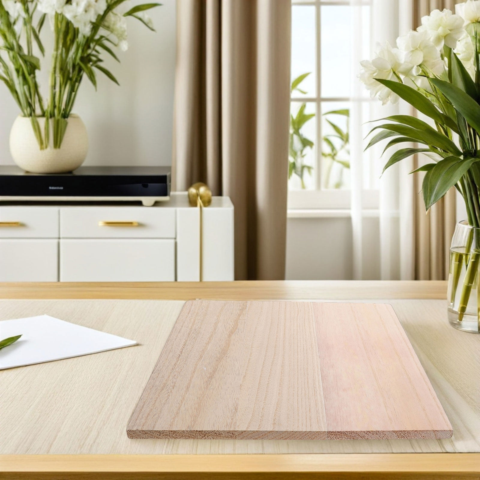 未塗装の木製棚板。11.8インチの正方形で、厚みのある硬い木 - Floating Shelves のレビューと価格