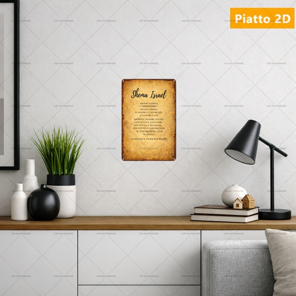 CIFBUY ヘブライ語聖書アルミ製ウォールアート 8x8イ - Home Decoration のレビューと価格