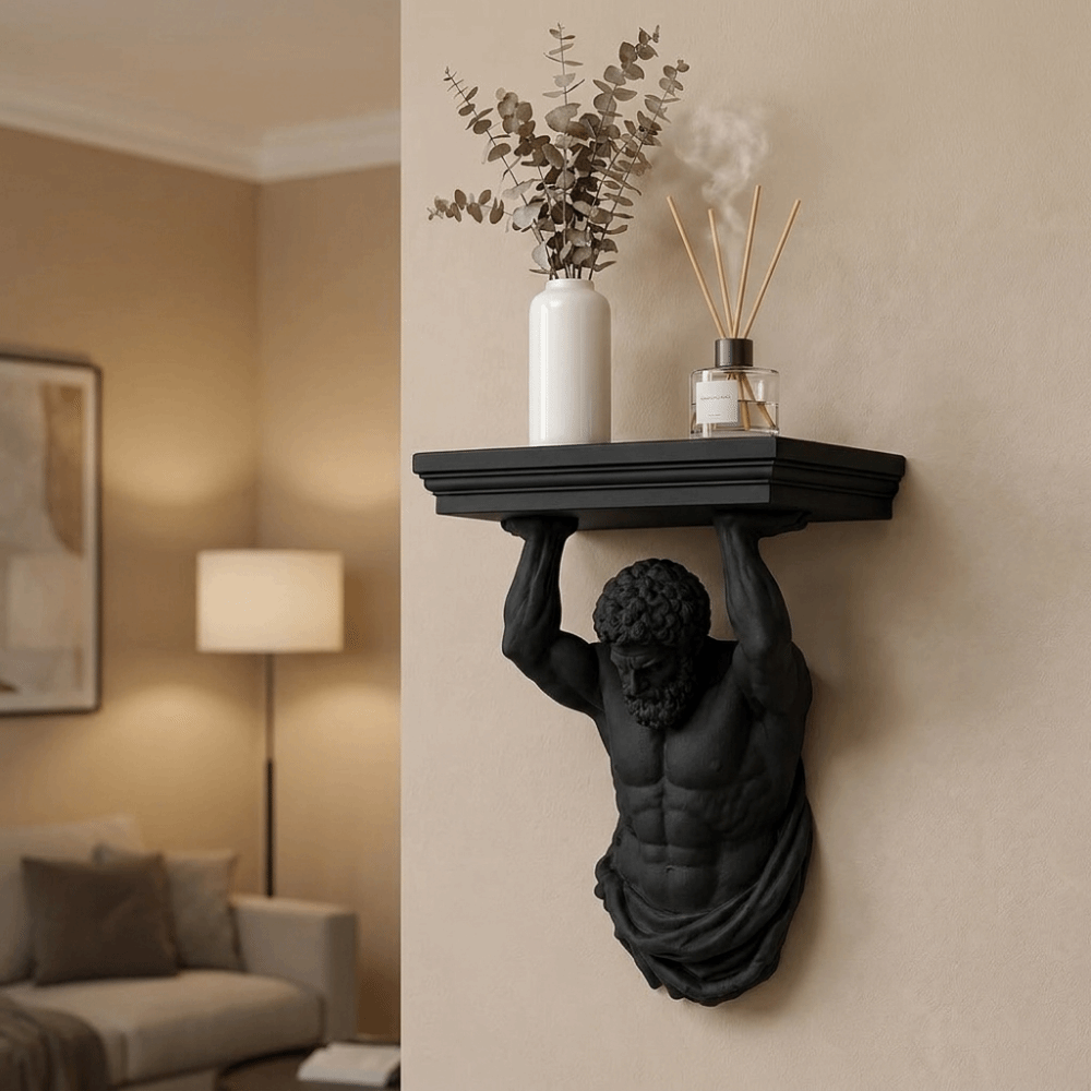 実用的な3Dプリント製アトラスウォールシェルフ、装飾的な壁掛 - Floating Shelves のレビューと価格