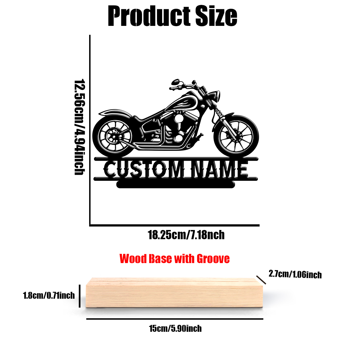 1個入りカスタムネームロードバイク木製ベースメタルアートオー - Home Decor For Birthday のレビューと価格