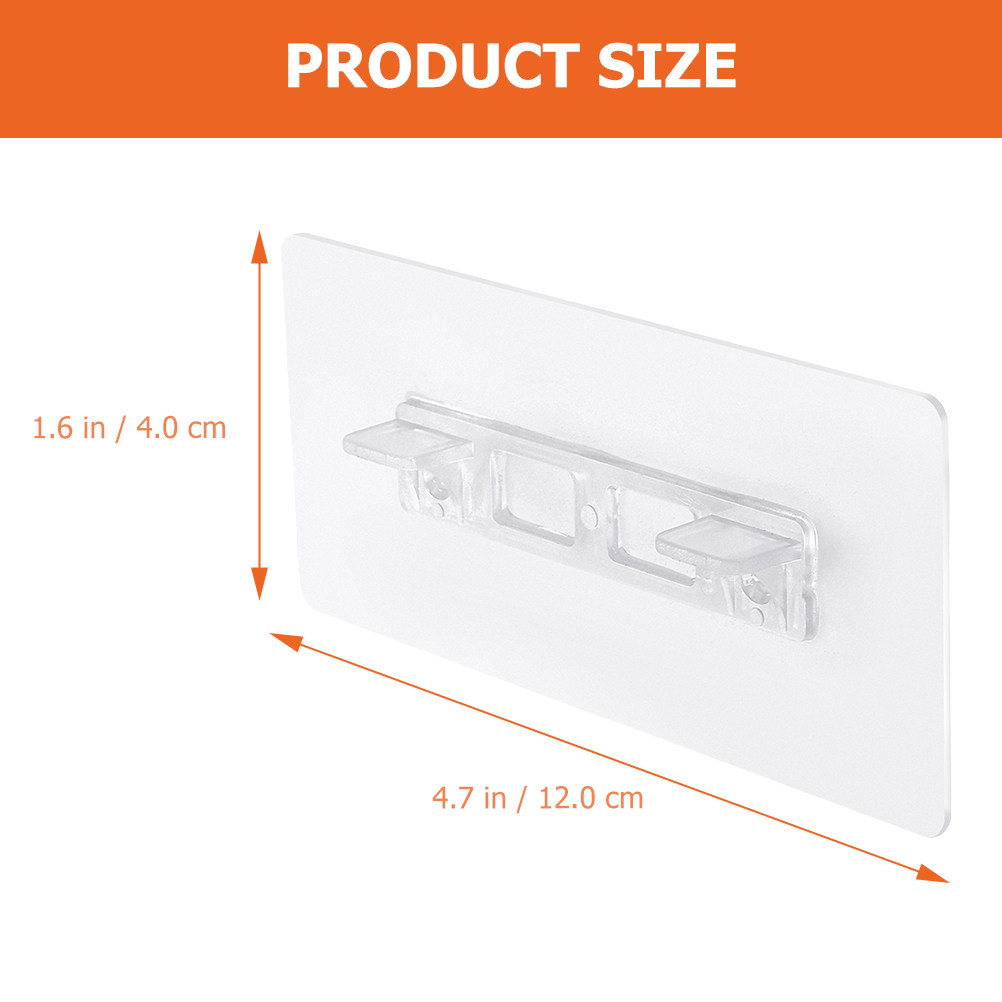 透明な棚受け金具8個入り。長めのストリップ型で、壁に穴を開け - Floating Shelves のレビューと価格